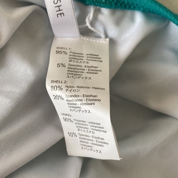 Cupshe Teal Green Halter One Piece Bathing Suit Size Large NWT - Picture 5 of 7